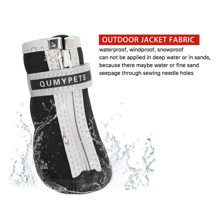 QUMY Small Dog Boots Waterproof Rain Winter Snow Shoes for Puppy Dog